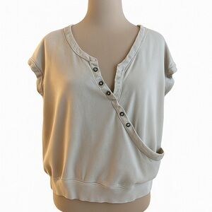 We The Free Cream Buttoned Blouse